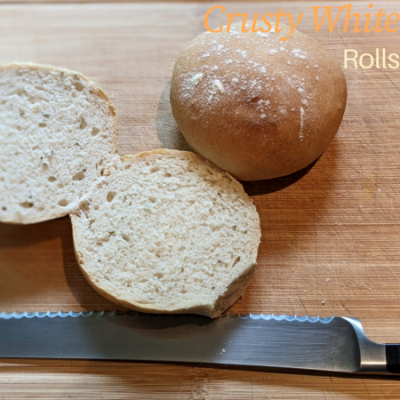 Crusty white rolls